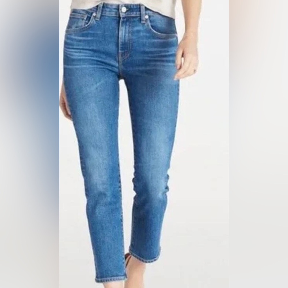 CQY Women’s Friend Moment High Rise Straight Leg Jeans    Size 24